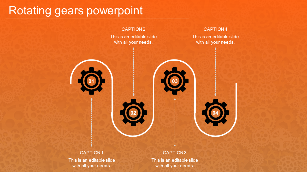Affordable Rotating Gear PowerPoint Template and Google Slides